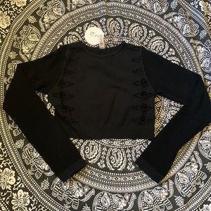 Long Sleeve Athletic Crop Top
